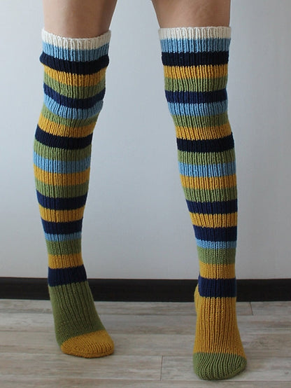 Stockings Christmas Gift Daily Plaid Spandex Cotton Casual Classic Casual / Daily 1 Pair for Women