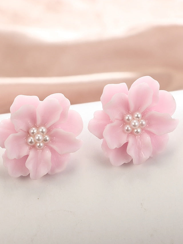 1 Pair Stud Earrings For Street Daily Resin Classic Fashion for Women