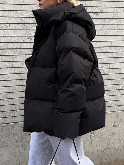 Multicolor Hooded Puffer Jacket