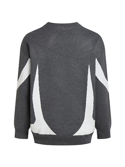 Star Jacquard Baggy Sweater