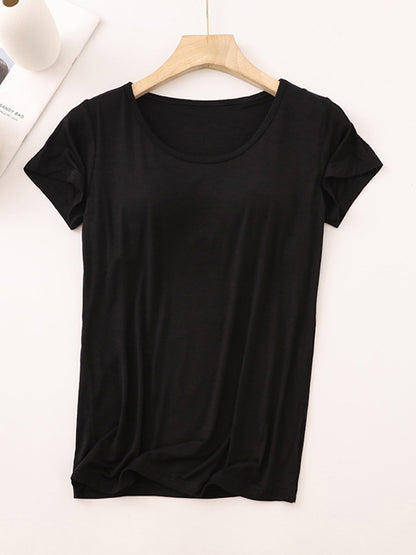 Modal Built-In Padding Short Sleeve
