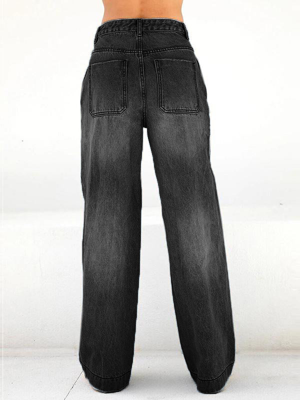 Washed Vintage Blue Versatile Boyfriend Jeans