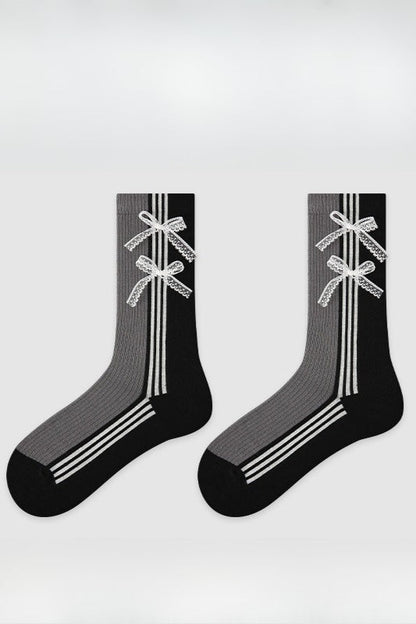 Edgy Harajuku Letter Slouchy Mid-Calf Socks