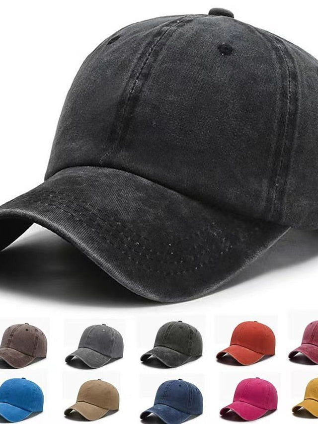 Baseball Cap Adjustable Buckle Pure Color Sports for Women