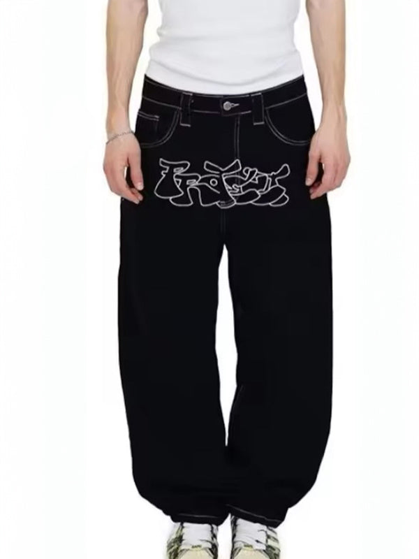 Trendy Fashion Simple Straight Style Boyfriend Jeans