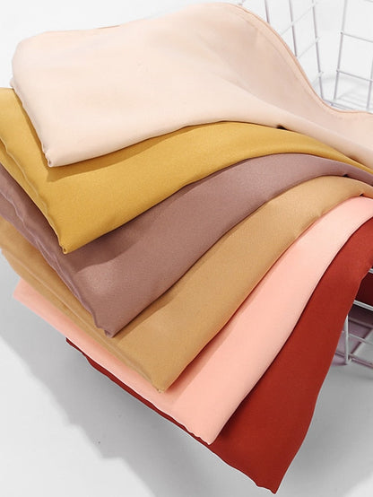 1pcs Women Silk Headscarf Hijab Scarf Long Muslim Shawl Turban Bandana Satin Scarves Head Wraps for Women