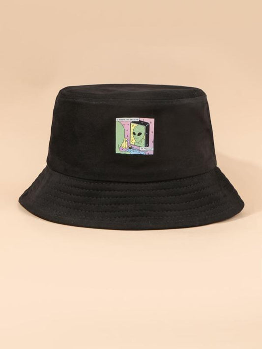 Alien Pattern Bucket Hat for Women
