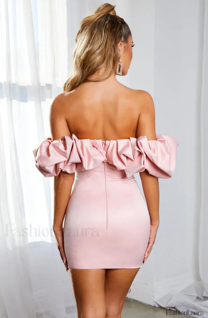 Allie Mini Dress Trendy - Baby Pink