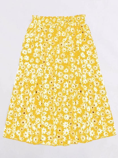 Allover Daisy Print Skirt for Women