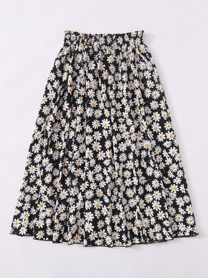 Allover Daisy Print Skirt for Women