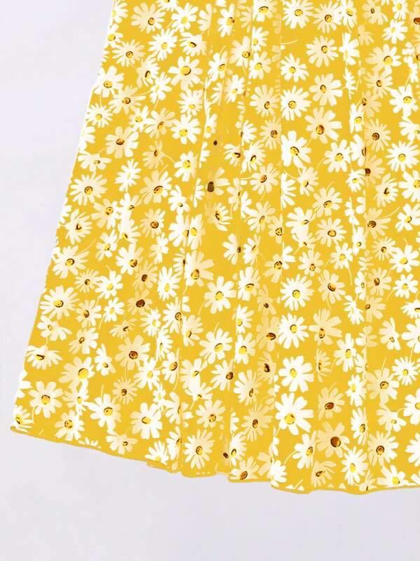 Allover Daisy Print Skirt for Women