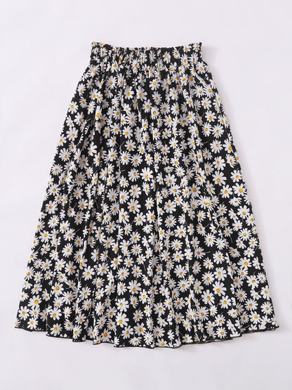 Allover Daisy Print Skirt for Women