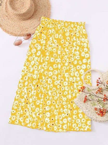 Allover Daisy Print Skirt for Women