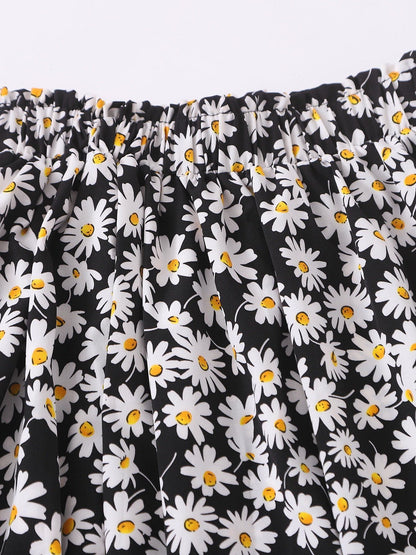 Allover Daisy Print Skirt for Women