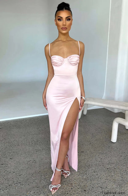 Alora Maxi Graceful Dress - Blush