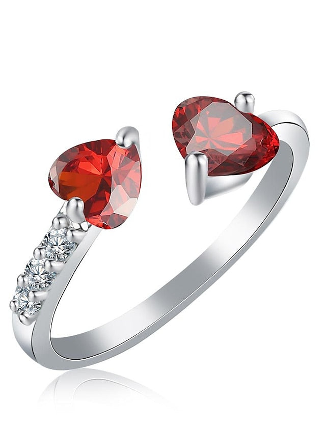 1PC Ring Midi Rings For Cubic Zirconia Clear Work Gift Daily Copper Rhinestone Briolette Happy for Women