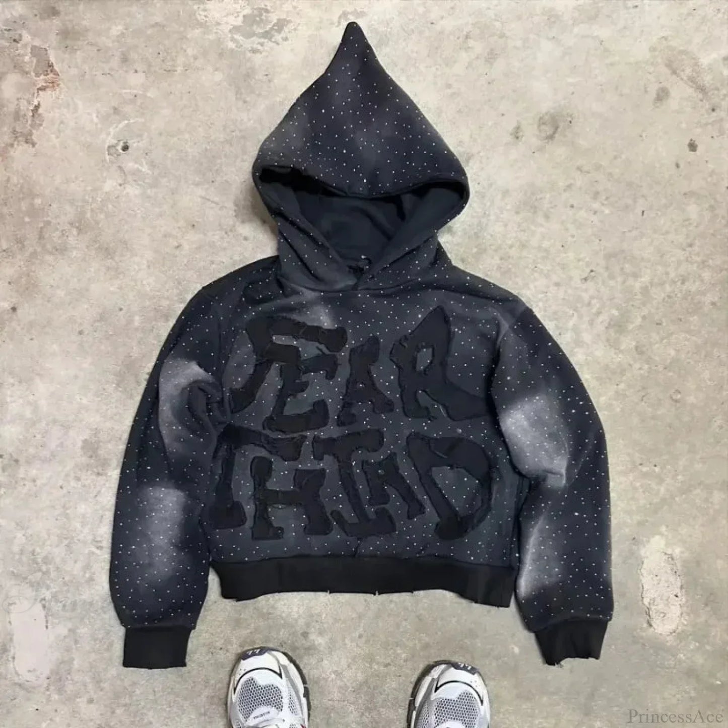 American Gothic Skull Large Zipper Hoodie