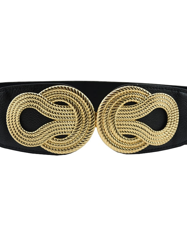 Buckle Party Wedding Street Dailywear Camel Black Belt Pure Color Red Fall Winter Spring Summer for Women