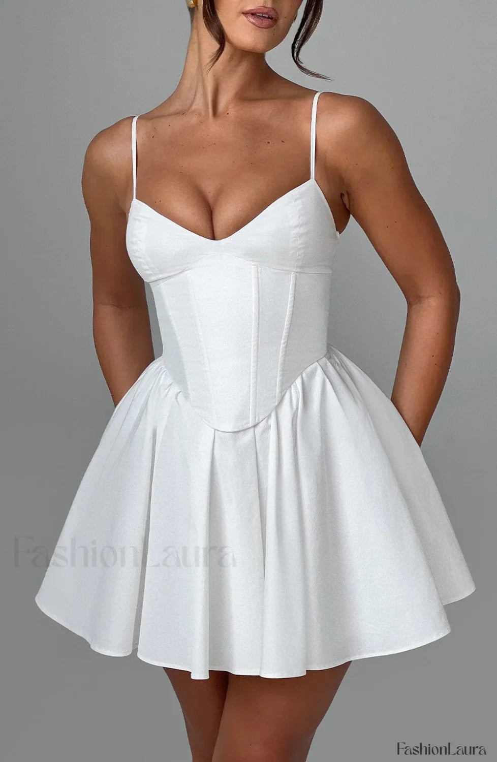 Analeigh Mini Graceful Dress - Ivory
