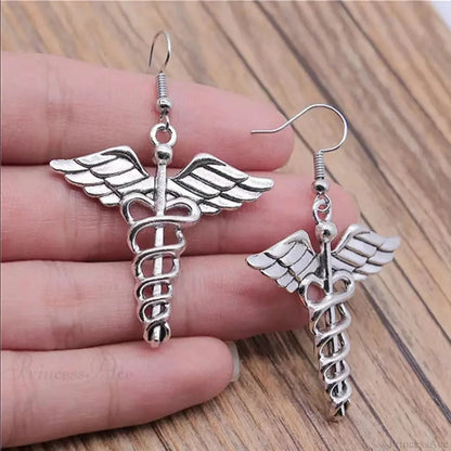 Antique Fairy Wings Grunge Dangling Earring