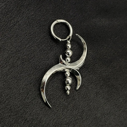 Antique Futuristic Geometric Clasp Earring