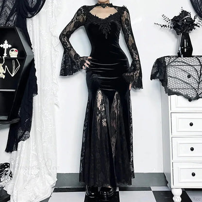 Antique Lace Trumpet Slim Midi Attire