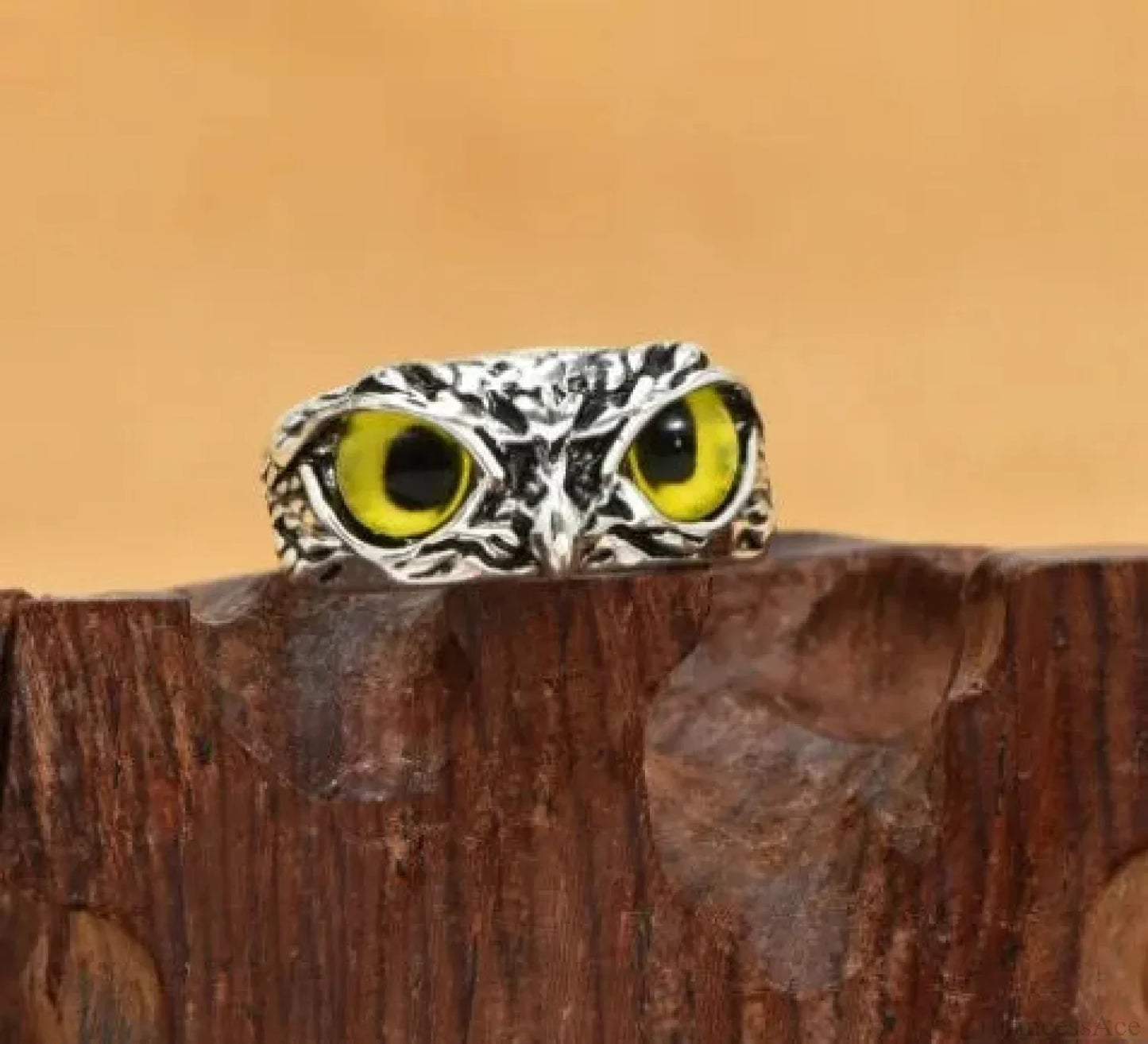 Antique Owl Creature Dark Ring