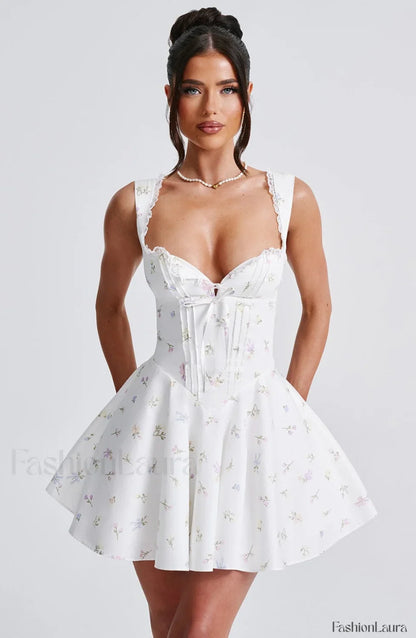Antonella Mini Dress Trendy - Multi Floral Print