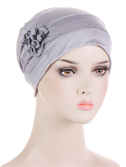 Women Turban Hat African Turban Covers Vintage Plain Head Wraps Soft Beanie Hat Headwear for Female for Women