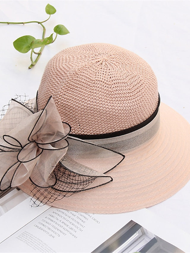 Hat Bucket Hat Sun Hat Pink Wine Khaki Party Outdoor Dailywear Floral Floral Portable Windproof Comfort for Women