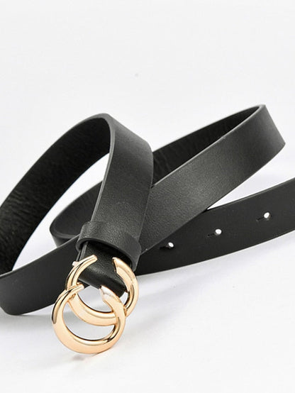 Unisex PU Buckle Belt PU Leather Metal Bucke Eyelet Casual Classic Party Daily White Black Brown Coffee for Women