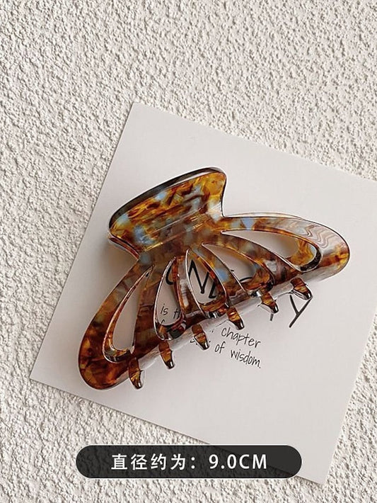 1PC Girls' Hair Hair Claw Various Hair Clip  Aliya&K 8 Pack For Women Girls Hair Claw Clips Matte Gold Crystal Hair Claws Acetic Acid Hair Clips for Women