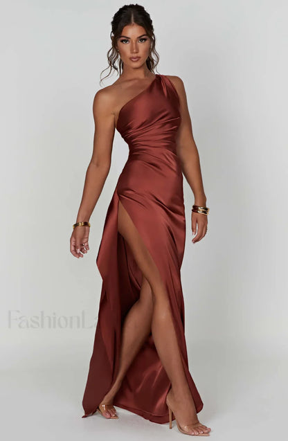Ariel Maxi Graceful Dress - Rust