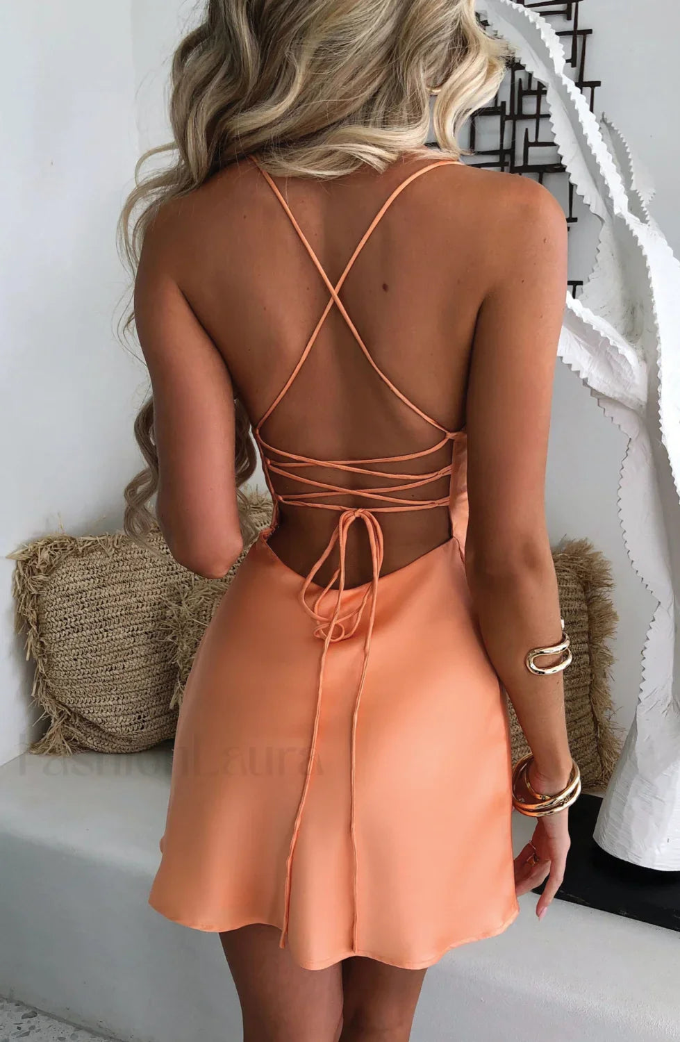 Avianna Mini Graceful Dress - Orange