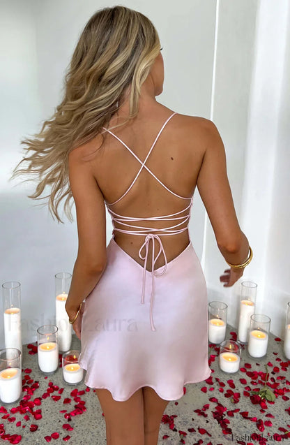 Avril Mini Graceful Dress - Blush