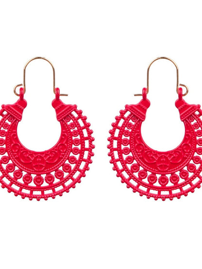 Earrings Chic & Modern Party Moon Earring / Yellow / Red / Green / Fall / Winter for Women