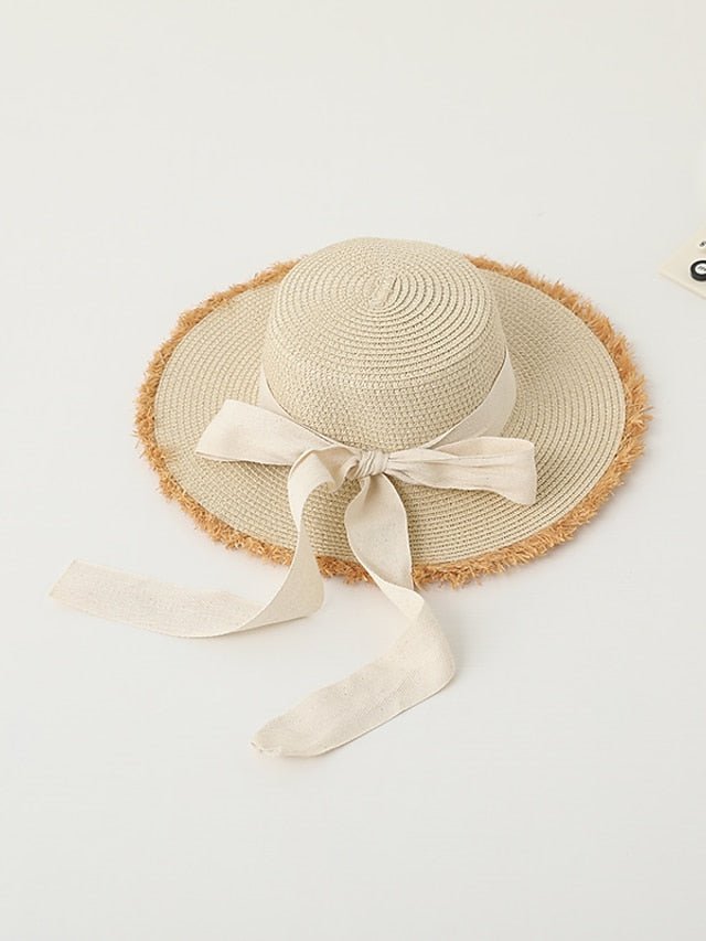 Sun Hat Straw Hat Daily Holiday Straw Vacation Beach Sunscreen Breathability 1 pcs for Women