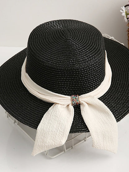 Sun Hat Straw Hat Holiday Straw Vacation Casual Nordic Style Breathability Outdoor Comfortable 1 pcs for Women
