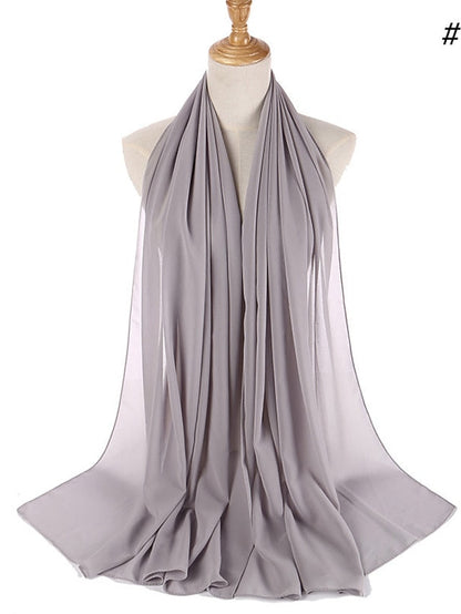 Muslim Hijab Turban Home Party / Evening Daily Solid / Plain Color Polyester Lace Casual Casual / Daily 1 pcs for Women