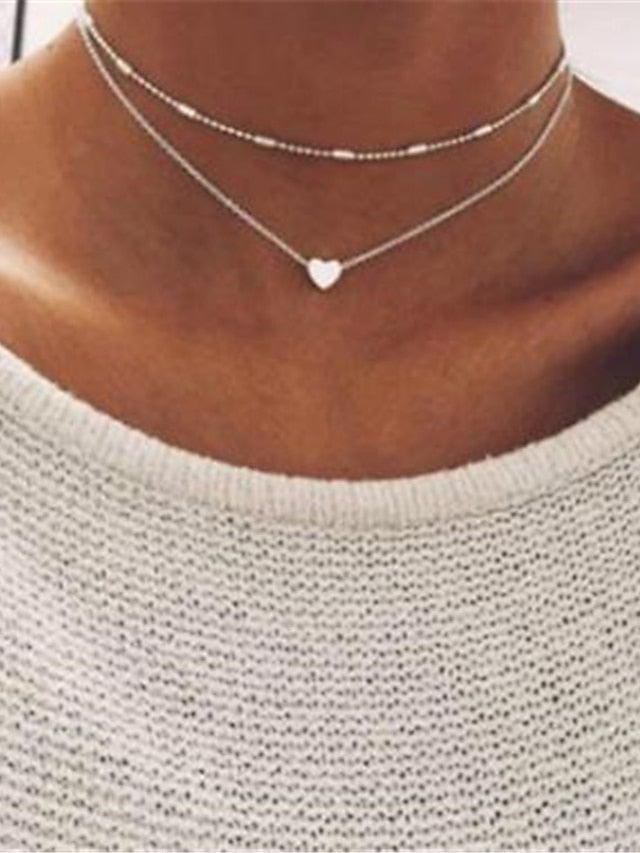 necklace Chic & Modern Fashion Street / Multilayer Layered Heart Choker Necklaces/ Dailywear / Spring / Summer / Fall / Winter for Women
