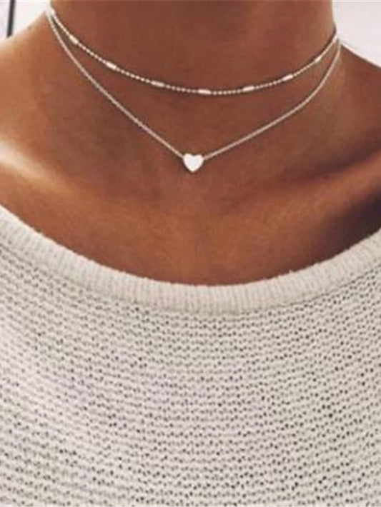 necklace Chic & Modern Fashion Street / Multilayer Layered Heart Choker Necklaces/ Dailywear / Spring / Summer / Fall / Winter for Women