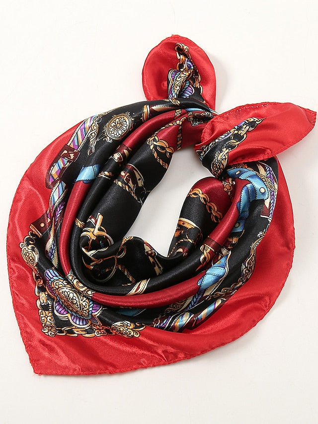Neckerchief Gift Daily Holiday Tie Dye Polyester Bohemia Decoration Casual 1 PC for Women