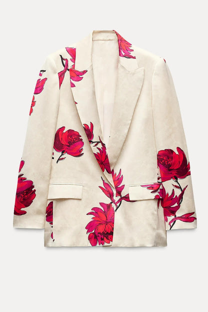 Conjunto de blazer floral estampado Nelly