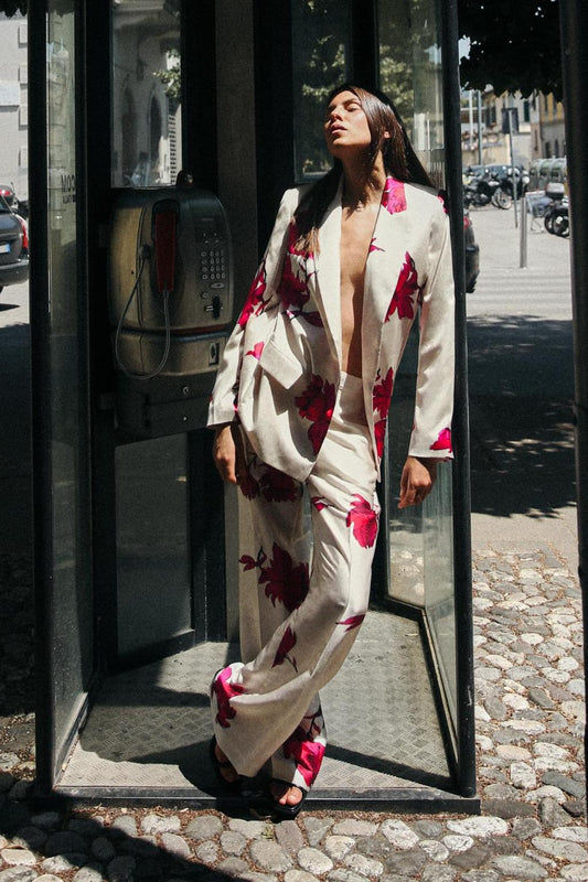 Conjunto de blazer floral estampado Nelly