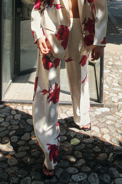 Conjunto de blazer floral estampado Nelly