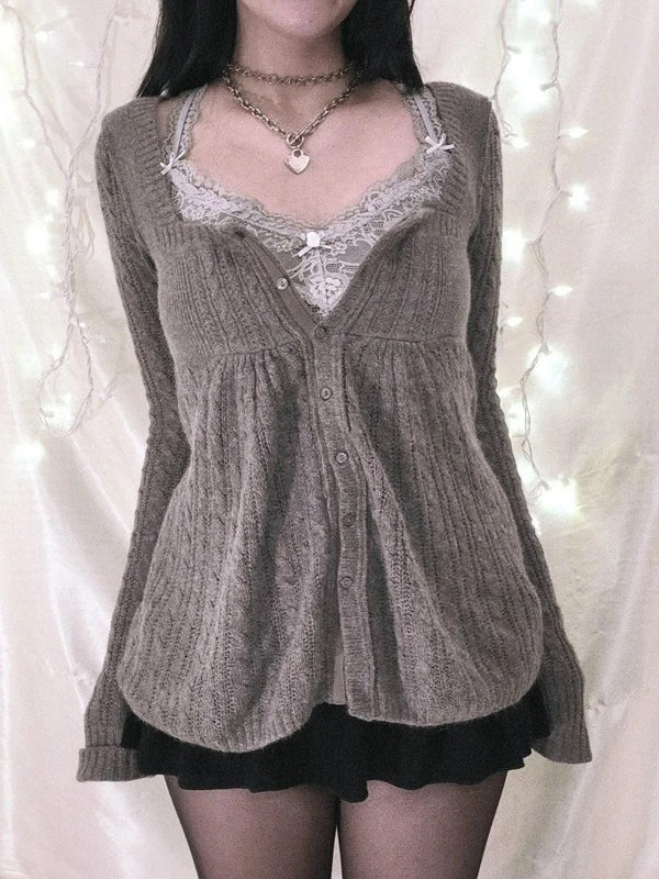 Vintage Button Knitted Cardigan