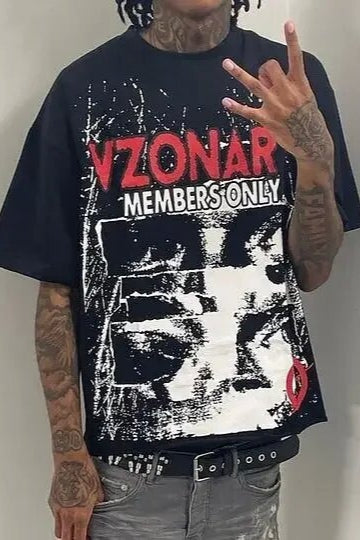 Gothic Graphic Oversized Streetwear T-shirt