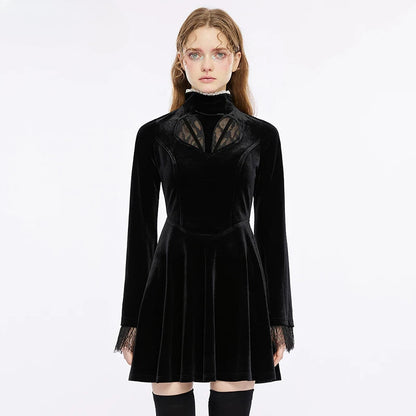 Punk Front Zippered  Adjustable Wide Shoulder Straps Dress