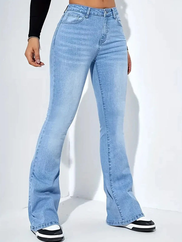 American Retro Micro-Boob Flare Jeans