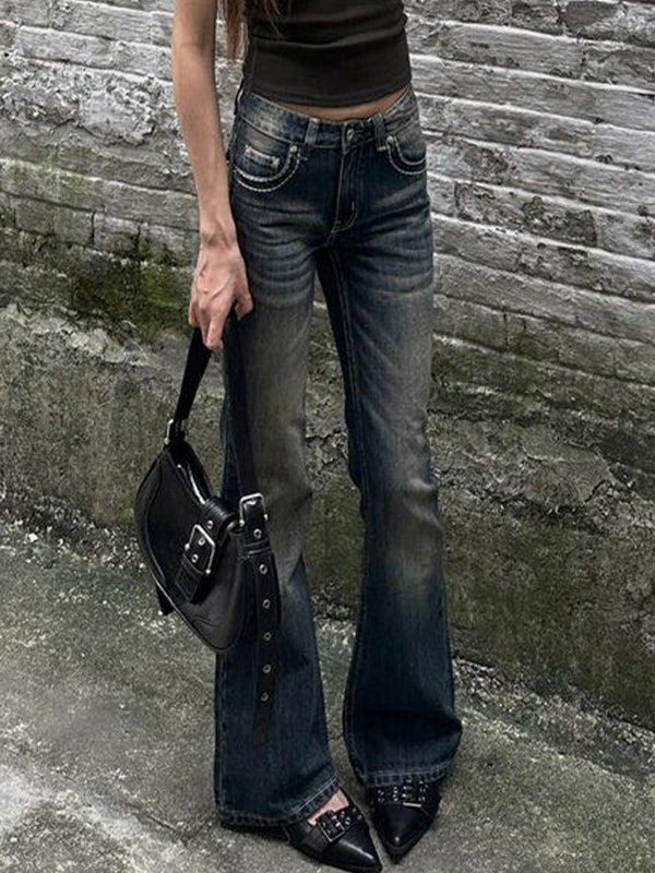 Slim Drag Floor Slim Flare Jeans